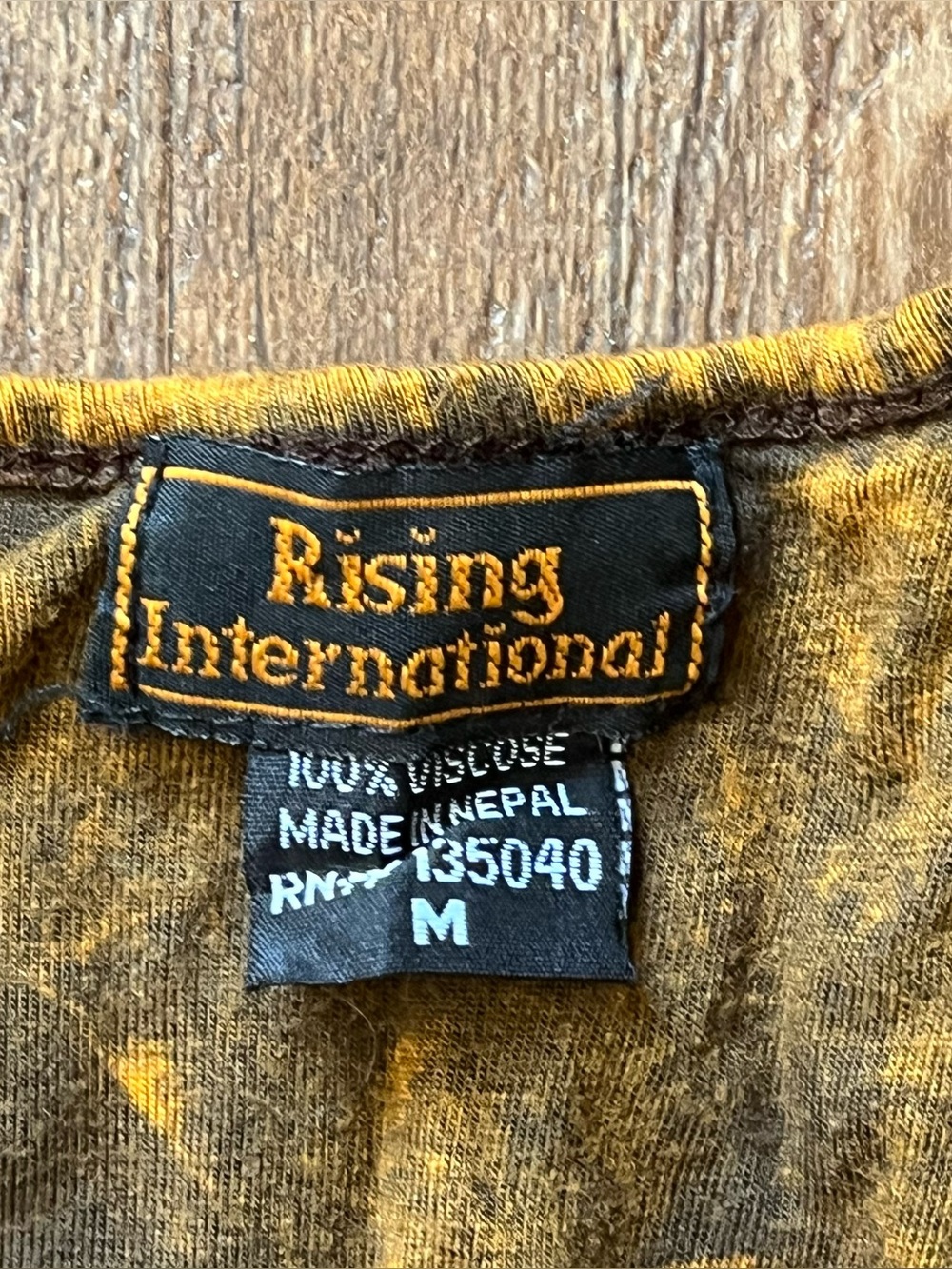 Rising International Boho Dress Embroidered Applique Tie-Dye Colorful Sz medium - Picture 4 of 5
